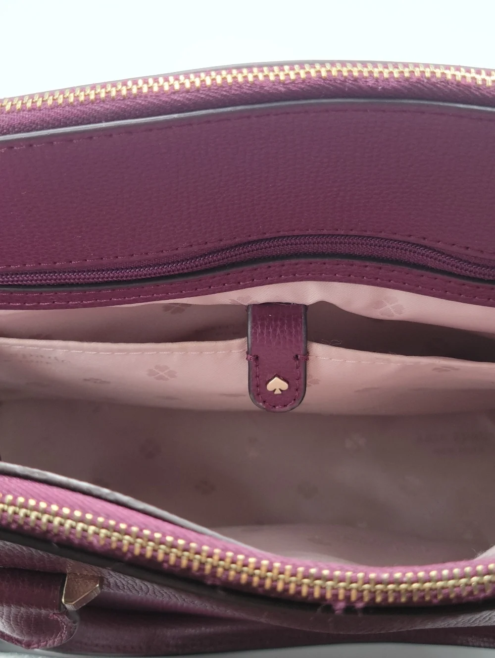Kate Spade Sydney Small Sachel Handbag Crossbody Adjustable Strap Purple Sangria